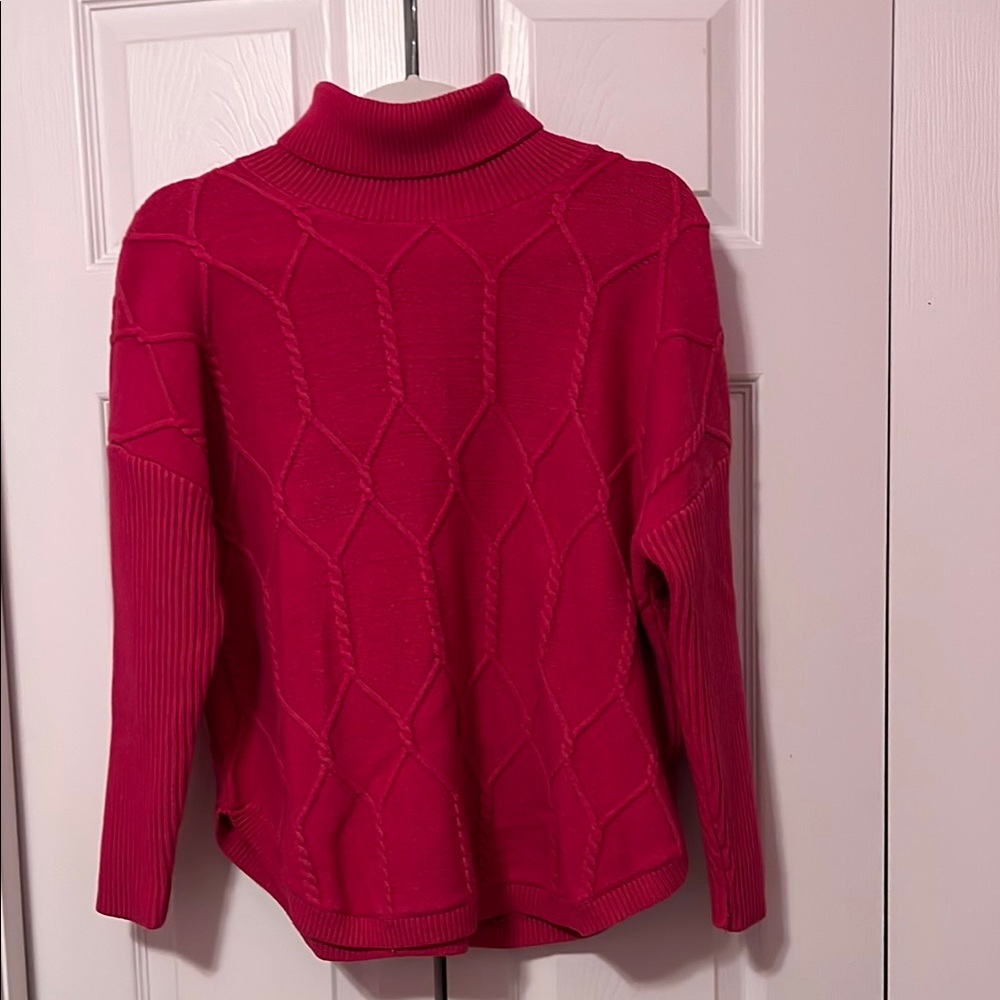 Women's Pink Turtleneck Sweater